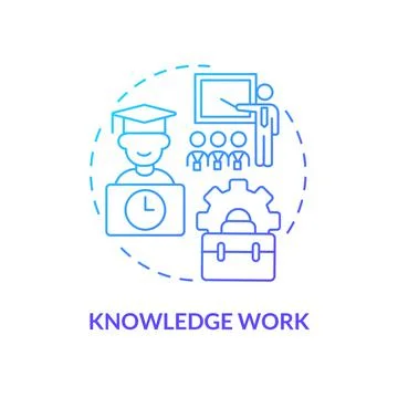 Knowledge work blue gradient concept icon Stock-Illustration
