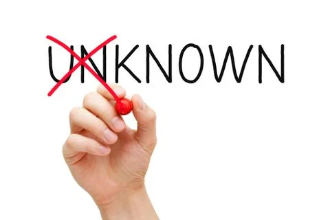 Known not unknown Stockfoto's