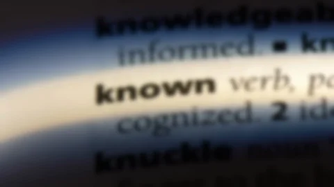 Known word in a dictionary. Stock Footage 99561983