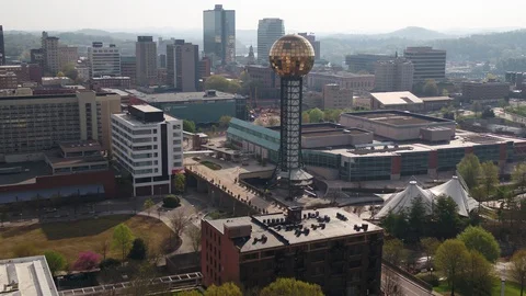 Knoxville Skyline Pull Out 스톡 동영상 128532180