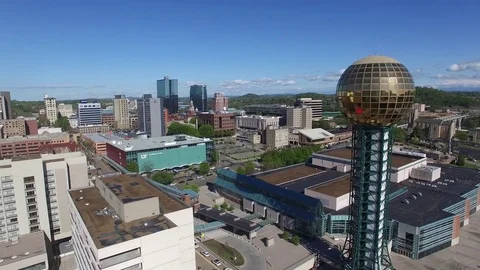 Knoxville Tennessee Sunsphere Drone Stock Footage