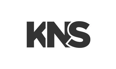 KNS logo design template with strong and modern bold text. Initial based ve.. Stock Illustration