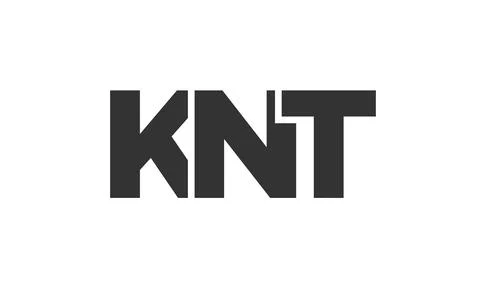 KNT logo design template with strong and modern bold text. Initial based ve.. Stock Illustration