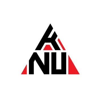 KNU triangle letter logo design with triangle shape. KNU triangle logo desi.. Stock Illustration