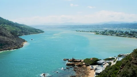Knysna east head view point lagoon Stock Footage 86233209