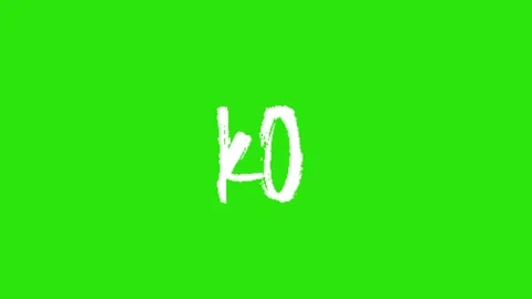 K.O animation on green screen background 库存影片 332751387