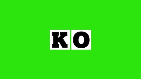 K.O animation on green screen background 库存影片 332751389