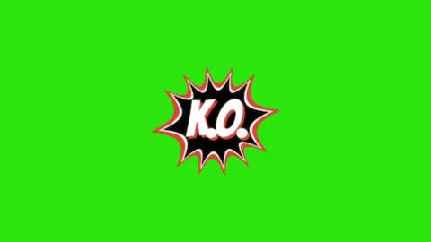 K.O animation on green screen background 库存影片 332751399