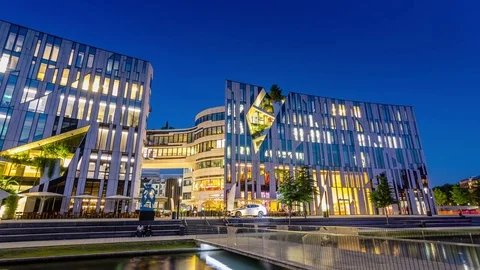 Kö-Bogen in Düsseldorf, Germany. Stock Footage 84198523