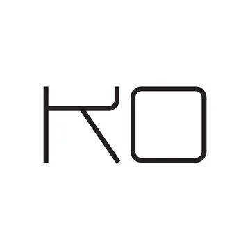 Ko initial letter vector logo icon Stock-Illustration