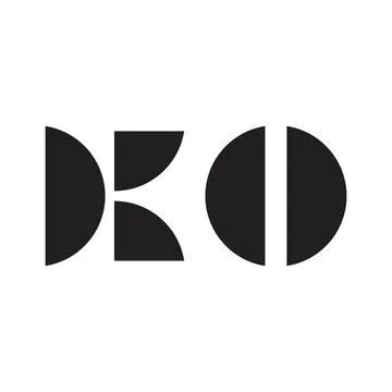 Ko initial letter vector logo Illustrazione stock