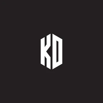 KO Logo monogram with hexagon shape style design template Stock Illustration