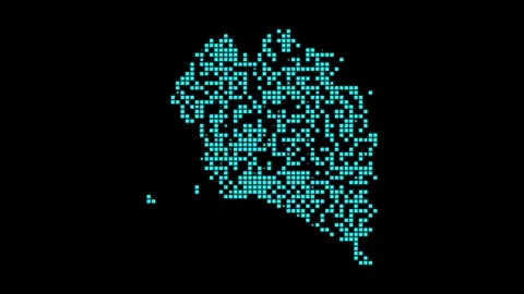 Ko Pha Ngan digital map. Map of Ko Pha Ngan in dotted style. Shape of the isl... Video stock 252213281