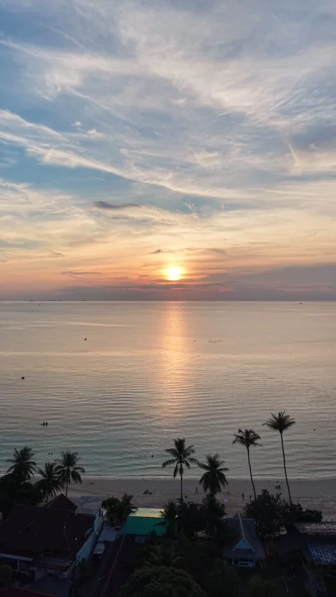 Ko Pha Ngan Sunset Stock Footage 345011729
