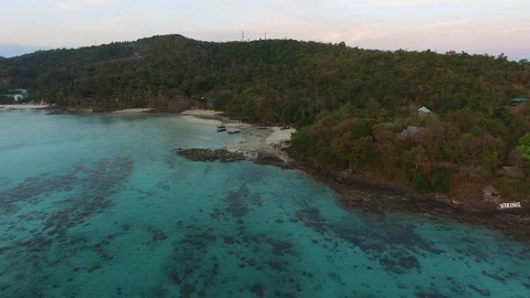 Ko Phi Phi Don Island Thailand Drone Footage Aerial View Stock Footage 128974531