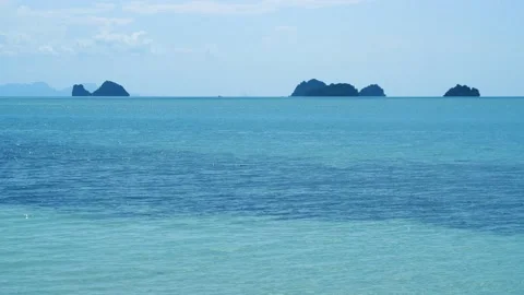 Ko Samui - sea view w volcano islands Stock Footage 189954394