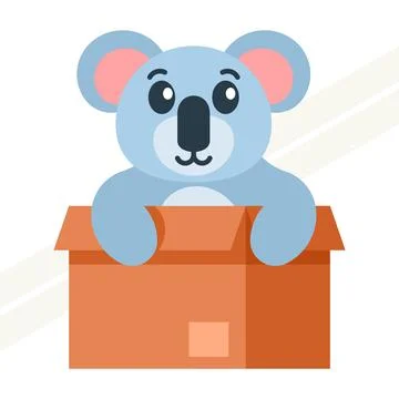 Koala-in-a-box Stock Illustration