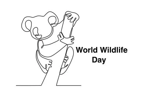 A koala is climbing a tree Stock Illustration