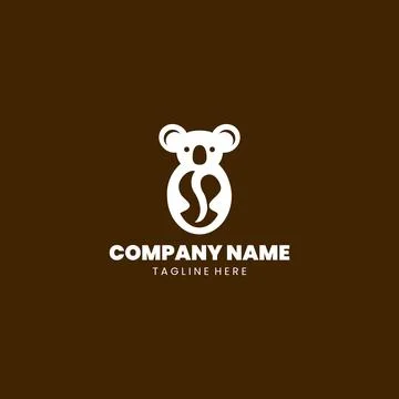 Koala coffee logo Design vector Illustrazione stock