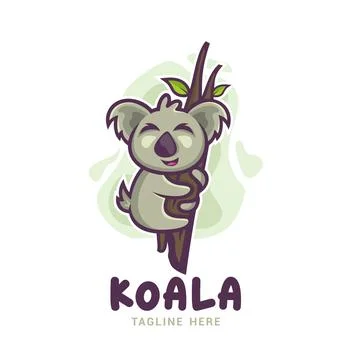 Koala Cute Logo Vector Template Stock Illustration