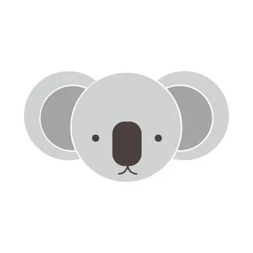 Koala Face Icon Vector Illustration Stock Illustration