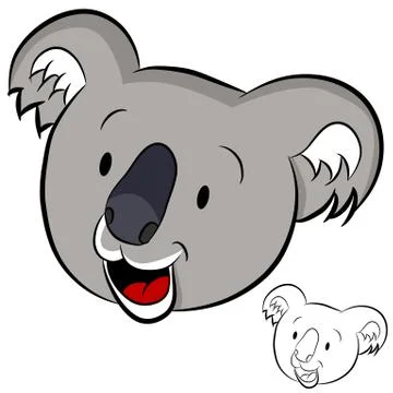 Koala face Stock Illustration