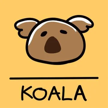 Koala hand-drawn style,Vector illustration. 스톡 일러스트