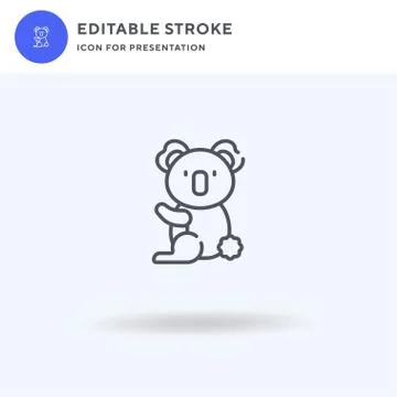 Koala icon vector, filled flat sign, solid pictogram isolated on white, logo Stock Illustration