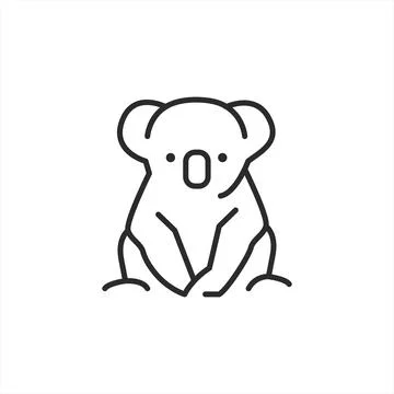 Koala Line Icon Illustrazione stock
