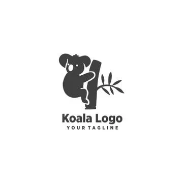 Koala Logo Simple and vector protected animal Stock Illustration
