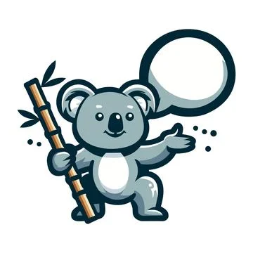 Koala Minimalist Logo Vector Illustrator Stock Illustration
