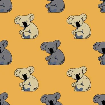 Koala seamless pattern Stock Illustration