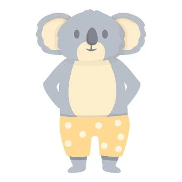 Koala swimmer icon cartoon vector. Cute bear Stock Illustration