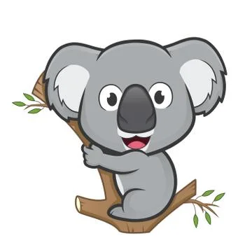 Koala on a tree Stock Illustration