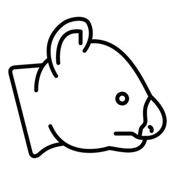 Koala Vector Icon, Lineal style icon, from Animal Head icons collection Stock Illustration