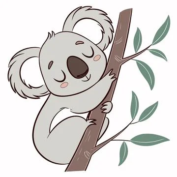 Koala Vector Illustration Cute Flat Design Clean vector illustration design 2 Stock Illustration
