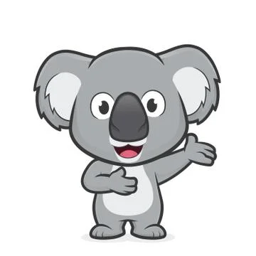 Koala in welcoming gesture Stock Illustration
