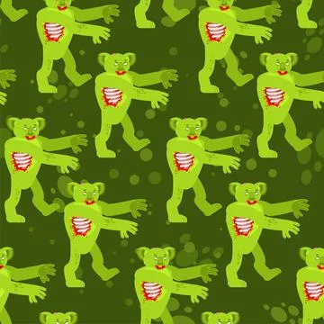 Koala zombie pattern seamless. koala bear zombi background. Vector texture イラスト素材