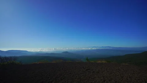 From Koasama-yama: The Mountain Range of Asama and the Rays of Sunlight from Video stock 330869610