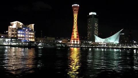 Kobe harbor Stock Footage 89909925