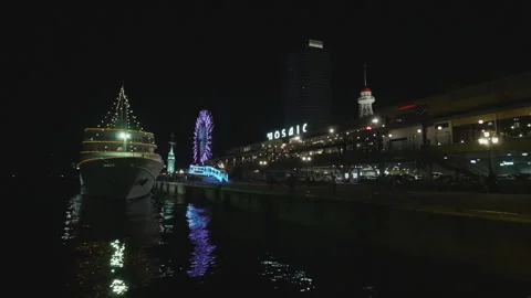 Kobe Nightscape Stock Footage 327772350