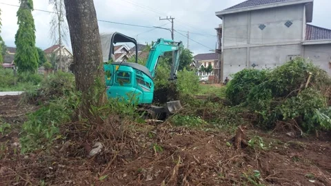 A Kobelco excavator Video stock 227257393