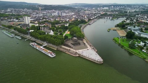 Koblenz drone view Stock Footage 248313532