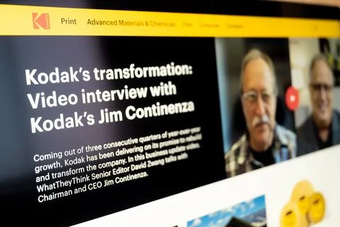 Kodak transformation video interview with ceo jim continenza 写真素材