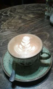 Koffee with flower Stock Photos