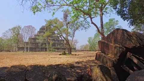 Koh Ker Pyramid Stock Footage 73239454