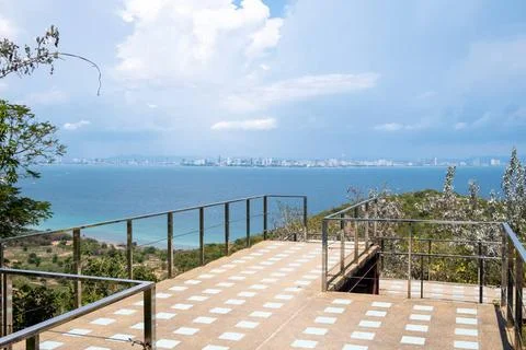 Koh Larn View Point Wind Turbine ,Thailand Koh Larn View Point Wind Turbin... Stock Photos