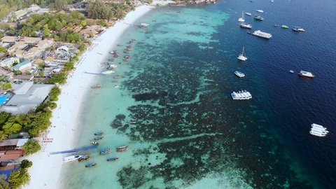 Koh Lipe - Beach Flyover Video stock 106370776