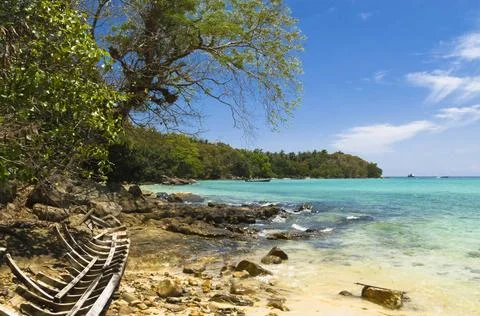 Koh Phi Phi Don famous thai island Long Beach auf Phi Phi Island, Thailaen... Stock-Fotos