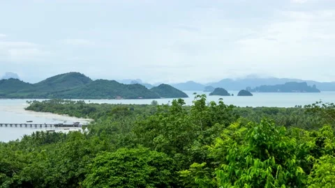 Koh Yao Noi Cloud Time Lapse from Yai Island in Phang Nga, South Thailand Stock Footage 194544148